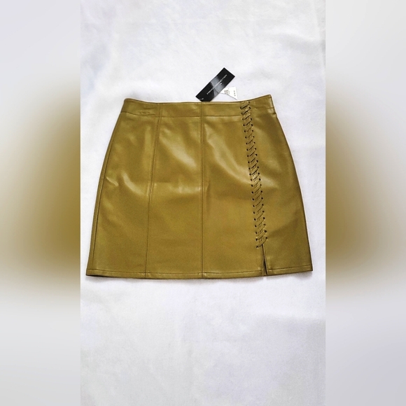 NWT! Anthro French Connection Women's Crolenda Faux Leather Mini-Skirt Size 6 - Picture 15 of 16